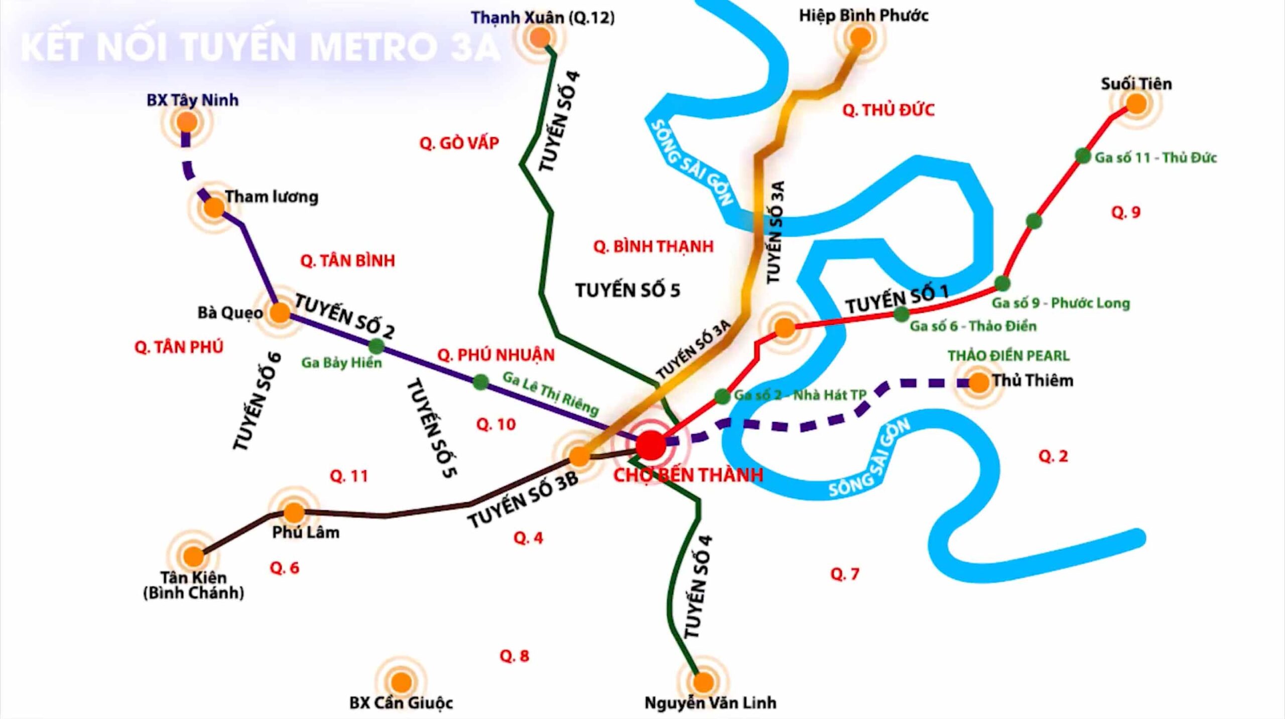 Tuyến Metro 3A kết nối Thuận Đạo Residence
